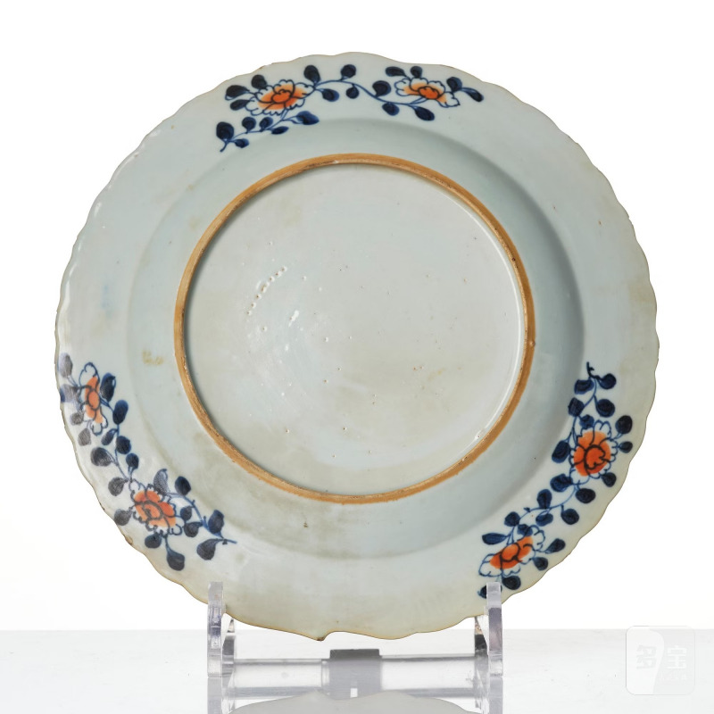 A set of three famille rose 'tobacco leaf' plates, - 图9